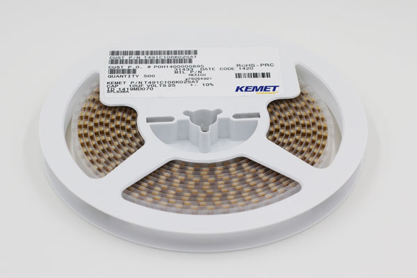 基美钽电容 6032 25V 10UF  C型 T491C106K025AT